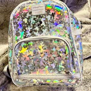 Disney Loungefly Mirror Metallic Minnie Backpack